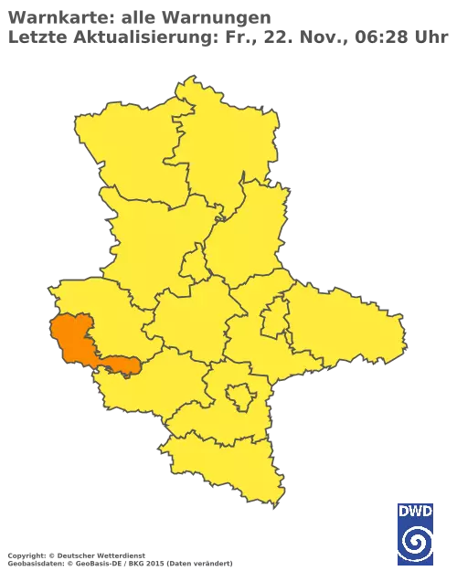 Aktuelle Wetterwarnungen für  Mansfeld-Südharz