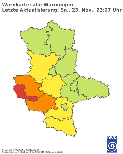 Aktuelle Wetterwarnungen für  Mansfeld-Südharz