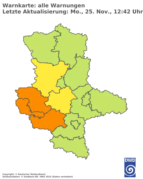 Aktuelle Wetterwarnungen für  Mansfeld-Südharz