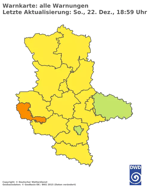 Aktuelle Wetterwarnungen für  Mansfeld-Südharz