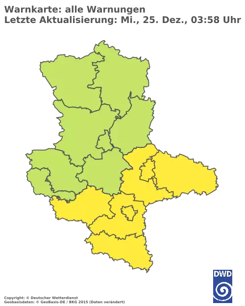 Aktuelle Wetterwarnungen für  Mansfeld-Südharz