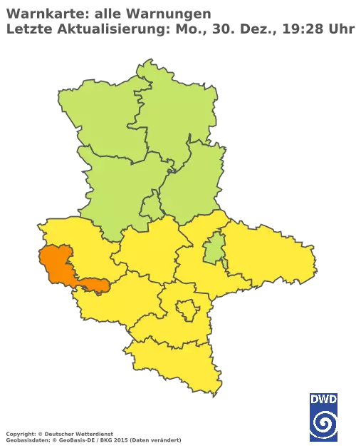 Aktuelle Wetterwarnungen für  Mansfeld-Südharz