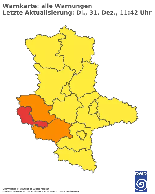 Aktuelle Wetterwarnungen für  Mansfeld-Südharz