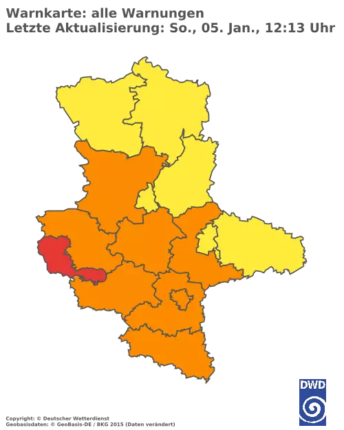 Aktuelle Wetterwarnungen für  Mansfeld-Südharz