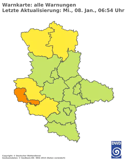 Aktuelle Wetterwarnungen für  Mansfeld-Südharz