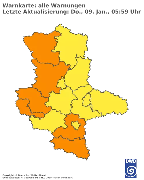 Aktuelle Wetterwarnungen für  Mansfeld-Südharz