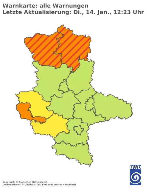 Aktuelle Wetterwarnungen für  Mansfeld-Südharz