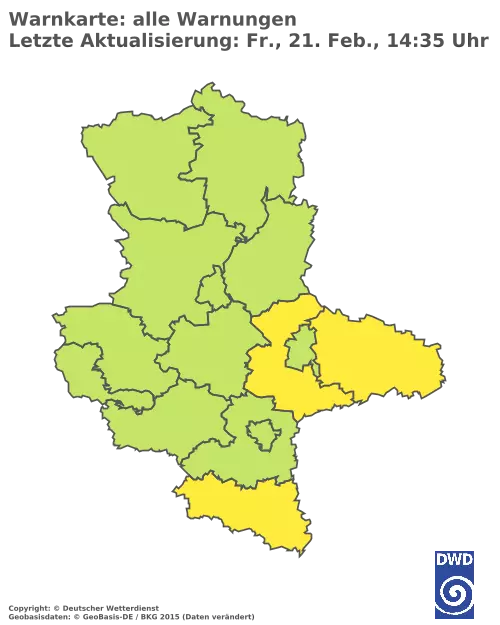Aktuelle Wetterwarnungen für  Mansfeld-Südharz